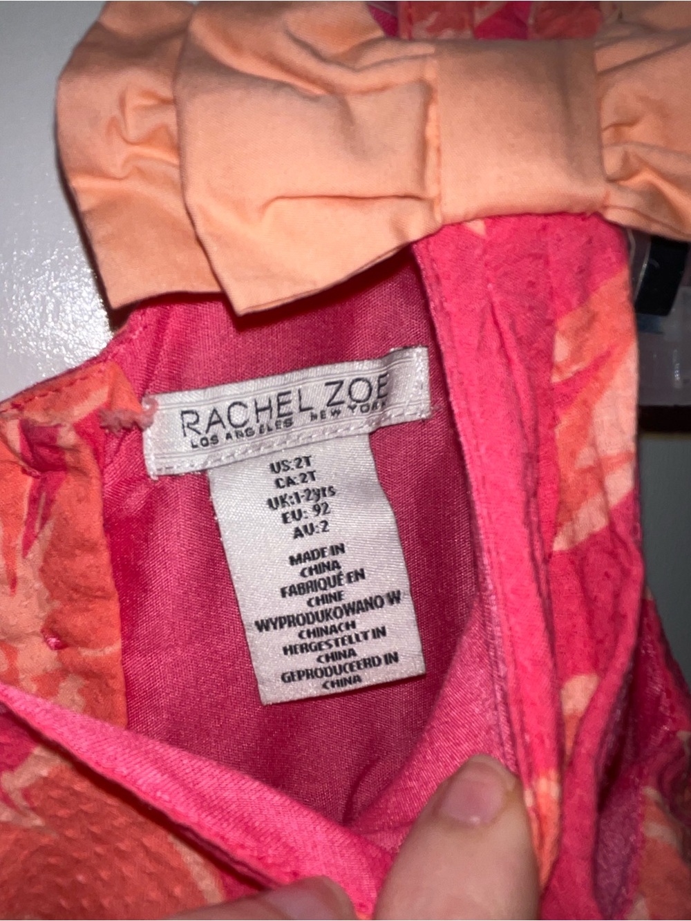 Rachel Zoe Pink and Peach Floral Sundress - Picture 3 of 3